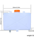 7L Beefed-Up Plastic Gas Fuel Storage Tank With Screw Kit for Boat Car Truck Van Parking Heaters showing dimensions and weight