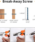 Illustration showing how to use break-away screw with pliers, perfect for adjusting 10 Pack 3 Inch Matte Black Cabinet Handles.