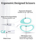 Detail of ergonomic scissors from Six Piece Vinyl Tool Kit For DIY Crafters With Scoring Stylus Weeder With Cap Scissors Tweezers Spatula And Scraper