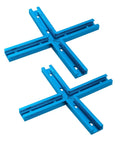 3 Inch T Track Intersection Kit With Predrilled Mounting Holes For Universal T Track System showcased in anodized aluminum