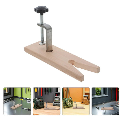 Two Sets Professional V Slot Bench Clamps For Woodworking And Metal Projects With Heavy Duty Installation Tools used in a workshop setting.