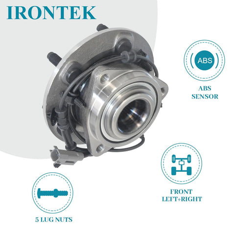 Front Wheel Hub And Bearing Assembly 513234 Two Pack For Jeep Commander 2006 To 2010 And Grand Cherokee 2005 To 2010 With ABS 5 Lug 2 Piece Replacement Hub Bearing Set Just Drop In
