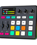 G1 Gaming Audio Mixer And USB Interface With XLR Microphone, Bluetooth 5.0, RGB Effects, 48V Phantom Power, Voice Changer, Sound Card
