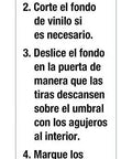 Installation instructions for Vinyl Slide-On Door Bottom for Metal Doors 1-3/4 Inch Wide by 36 Inch Long White Seals Gaps.