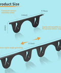 Dimensions of Stove Gap Cover 2 Pack Black Adjustable Stainless Steel Gap Filler For Kitchen Counter Edges