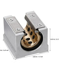 Top Rated Joinpaya 2pcs Br20uu Linear Bearing Block with Oilless Graphite Bronze Bushing for CNC Router Use.