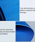 Heavy Duty Beefy PU Conveyor Belt For Food Packaging 2.6 By 16.4 Ft Replacement showing blue texture and layers