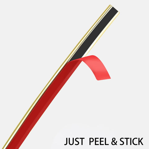 32.8Ft Peel And Stick Molding Trim For Mirror, Wall, Ceiling, Floor, Cabinet And Tile Edges, gold trim with adhesive backing
