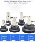 PBT Series 2 Layer Industrial Rubber Suction Cup Chuck For Pneumatic Accessories White Pbt-50 Sucker Gripper Tool set of 5 sizes.