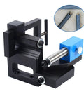 Heavy Duty Round Pipe Notcher Tool Grips Tight On Three Quarter To Three Inch Tubing With Zero To Fifty Degree Angles And Built Beefy Steel Frame, showing adjustability and robust design.