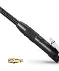 Compact Air Needle Scaler For Rust Removal With 12 Hardened Needles And 4000 BPM Power shown with NPT air hose fitting