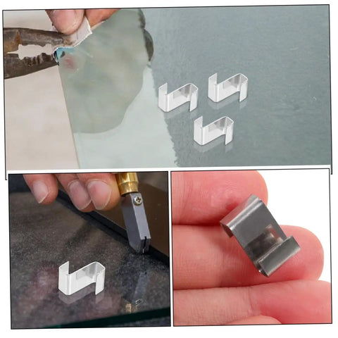 Z Shaped Glass Fixing Clips For Greenhouse, 100 Pack Rust Resistant Stainless Steel Clamps To Secure Glass Panels, Windproof Pane Holders Replacement Kit For Strong Weather, Easy Install, Durable Glazing Hardware