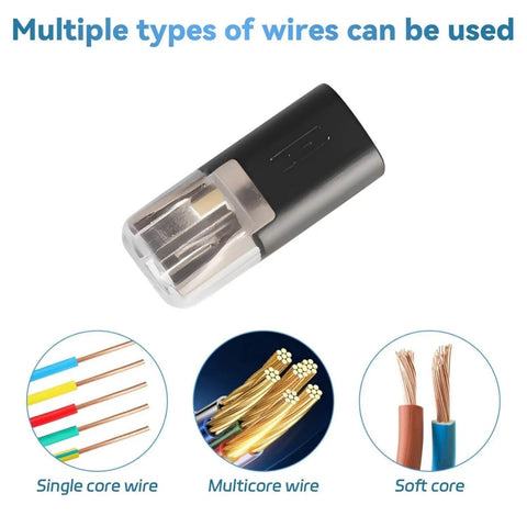 Dual Wire Plug In Connectors With Buckle Terminal Block Waterproof Cable Clamps For Quick Snap Installation No Tools Required Great For DIY Projects Model Kits And Low Voltage Decor 40 Pieces with multiple wire compatibility