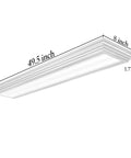 Dimmable 2 Foot LED Wraparound Light With 3 CCT Adjustable 3000K 4000K 5000K, 50W 5500 Lumens, Kitchen Flush Mount Linear Fixture dimensions