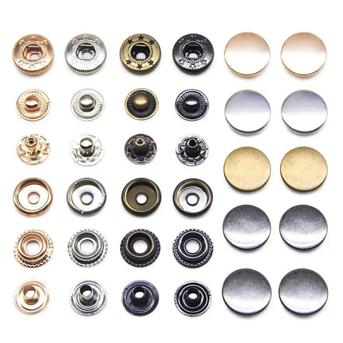 Must Have Leather Snap Fasteners Kit With 120 Sets 15 Millimeter Metal Snaps Press Studs Four Colors Includes Four Setter Tools