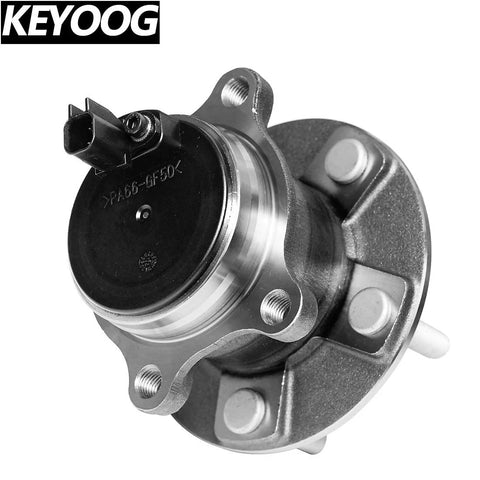 Close-up of Rear Wheel Hub and Bearing Assembly for Ford Focus 2012 through 2018 Flex and Gas Models without Active Park Assist