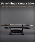 Unsharpened Stainless Steel Katana Iaito For Iaido Practice, 28 Inch Training Sword With Fuller Groove For Smooth Draws