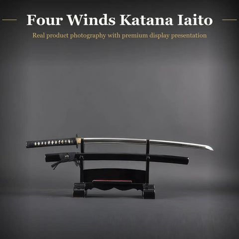 Unsharpened Stainless Steel Katana Iaito For Iaido Practice, 28 Inch Training Sword With Fuller Groove For Smooth Draws