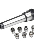 Get That Heavy Duty 1 Pc Mt3 Er11 Milling Machine Tool Holder Set With Morse Taper, includes tool holder and collets.