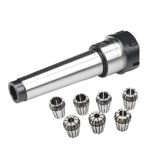 Get That Heavy Duty 1 Pc Mt3 Er11 Milling Machine Tool Holder Set With Morse Taper, includes tool holder and collets.