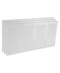16 By 8 Inch White Metal Air Vent Cover 3 Pack With Louvered Wall Grille And Built In Mesh Screen For Exhaust And Supply Ducts