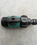 No Leak Garden Hose Shut Off Valves Set 12 Pack With Rubber Gaskets And 4 Ball Valves, Easy Quarter Turn Water Control, Standard 3/4 Inch Thread Hose Connectors For Sprinklers And Soaker Hoses, Quick Durable Gasket Seals. Black 3/4 inch hose shut-off valve with rubber gasket