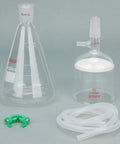 Top Notch Buchner Funnel And Flask Filtration Kit, 350 mL Glass Funnel With 1 L Erlenmeyer, Vacuum Silicone Tubing, Borosilicate Glass, G3 Porosity