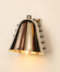 Modern Adjustable Chrome Wall Sconce Polished Metal E26, polished metal wall lamp with unique design, features a spotlight.