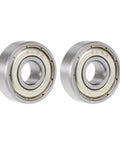 608ZZ Deep Groove Double Shielded Ball Bearings 8x22x7mm Pack of 2, Chrome Steel ABEC 1 Low Noise Sealed-Style for Skate Motors