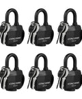 Weatherproof Padlocks For Outdoor Use 6 Pack Keyed Alike Heavy Duty Padlock Set With Waterproof Coating Built For Sheds Storage Gates Fences Toolboxes And Lockers