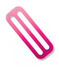 Pink part of Aluminum Webbing Weight Belt Keeper Set Of 2 For 2 Inch Diver Belts Pink Pair Of Dive Gear Clamps on white background