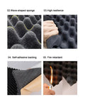 Premium Self Adhesive Egg Crate Acoustic Panels For Walls High Density Fireproof Sound Insulation Foam Roll showing wave-shaped sponge texture.