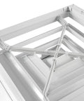 Tough As Nails Aluminum Ceiling Diffuser Snug Fit 9 Inch Square Vent Cover interior view showing intricate design and frame details.