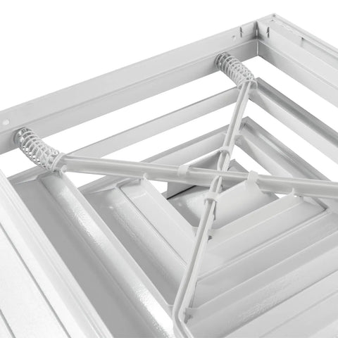Tough As Nails Aluminum Ceiling Diffuser Snug Fit 9 Inch Square Vent Cover interior view showing intricate design and frame details.