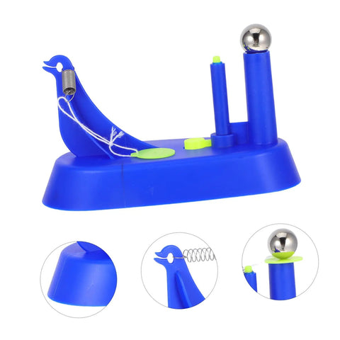Hands On Pendulum Demonstration Kit For Physics Classrooms Inertia Demonstrator blue plastic setup with metal ball.