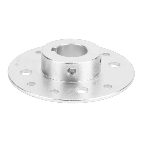Rock Solid Heavy Duty Rear Sprocket For Go Kart And Drift Trike With One Inch Bore And Quarter Inch Keyway, silver finish and mount holes.