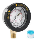 SENCTRL 0-60 psi pool filter gauge, 2-inch dial, stainless steel case, 1/4 NPT lower mount; blue cap.