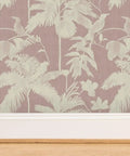 Kicked Up Your Walls With This Dope Tropical Exotic Vinyl Wallpaper Featuring A Solid Leather Texture And Heavy Duty Commercial Grade Durability Custom Printed Just For You, showcasing subtle palm leaves and birds.