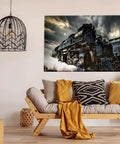 Dope Steam Locomotive In Motion Poster Wall Art Print Canvas Painting for Bedroom Living Room Bathroom or Office Decor Size