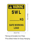 Heavy Duty Lifting Safety Sign 8 By 12 Inches Aluminum Sunproof Rust Free For Warehouse Crane Zone And Factory Yard Wall Marker