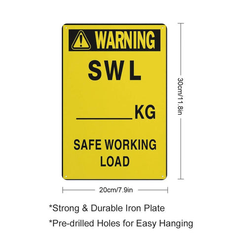 Heavy Duty Lifting Safety Sign 8 By 12 Inches Aluminum Sunproof Rust Free For Warehouse Crane Zone And Factory Yard Wall Marker