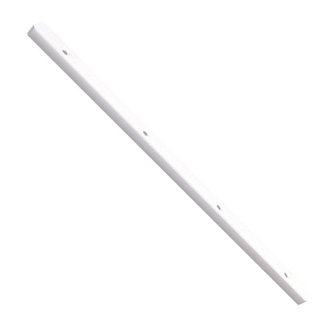 5 Pairs Hard-Hitting Hella Smooth Plastic Drawer Rails Side Mount Screw-On 11-Inch White 3/4 Extension, single track view.