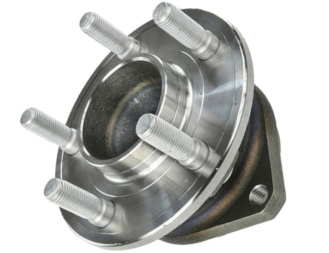 Front view of Beefy Front Wheel Bearing Hub Assembly For RWD Chrysler 300 Dodge Challenger And Charger 5 Lug 513325 Non ABS 3 Bolt Triangular Design Interchange Part Number BR930578 HA590465