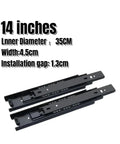 Heavy Duty Cold Rolled Steel Wardrobe Drawer Slides With Hydraulic Damping Soft Close for 14 Inch Drawers, side view