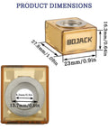 Badass 300A Marine Battery Fuse Holder With Splash Proof IP66 Waterproof Cover dimensions shown in clear box with measurements.