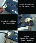 Installing Beefy Copper Battery Terminal Connectors Kit With Positive And Negative Cable Clips For Car Truck Van Or Boat