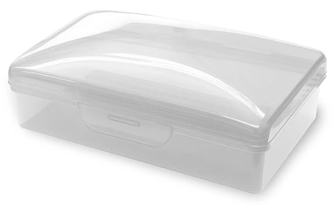 Clear White Travel Soap Box with Lid for On The Go Organization, Durable Premium Storage Container, Made In The USA