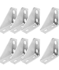 8 Pack 90 Degree Gusseted Fittings For 1-5/8 Inch Unistrut Channel, 4 X 4 X 1-1/2 Inch Gusset Corner Braces With 4 Hole Right Angle Connectors, Carbon Steel