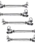 5Pcs Marine Grade Stainless Steel Jaw And Jaw Turnbuckles For Cable Tension In Rigging Systems Heavy Duty Wire Rigging Adjusters