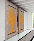 Hand Carved Tree Of Life Door For Exterior Or Interior Use, Pivot Barn Style Door With Large Sliding Or Hinged Panels, Custom Size 71x34
